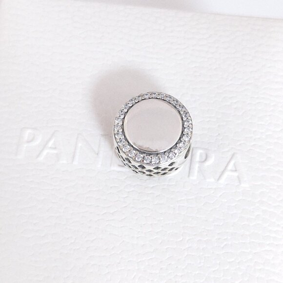 Pandora Engravable Beach Heart Scene Charm Bead S925 Silver with box - Picture 8 of 8